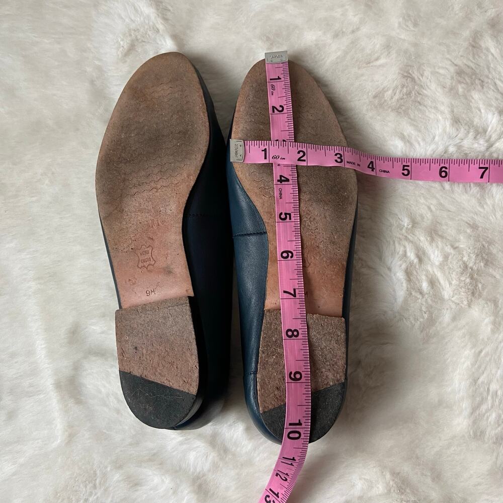 Enzo Angliolini Vintage Blue Leather Loafer Flats Size 9 - Picture 7 of 7